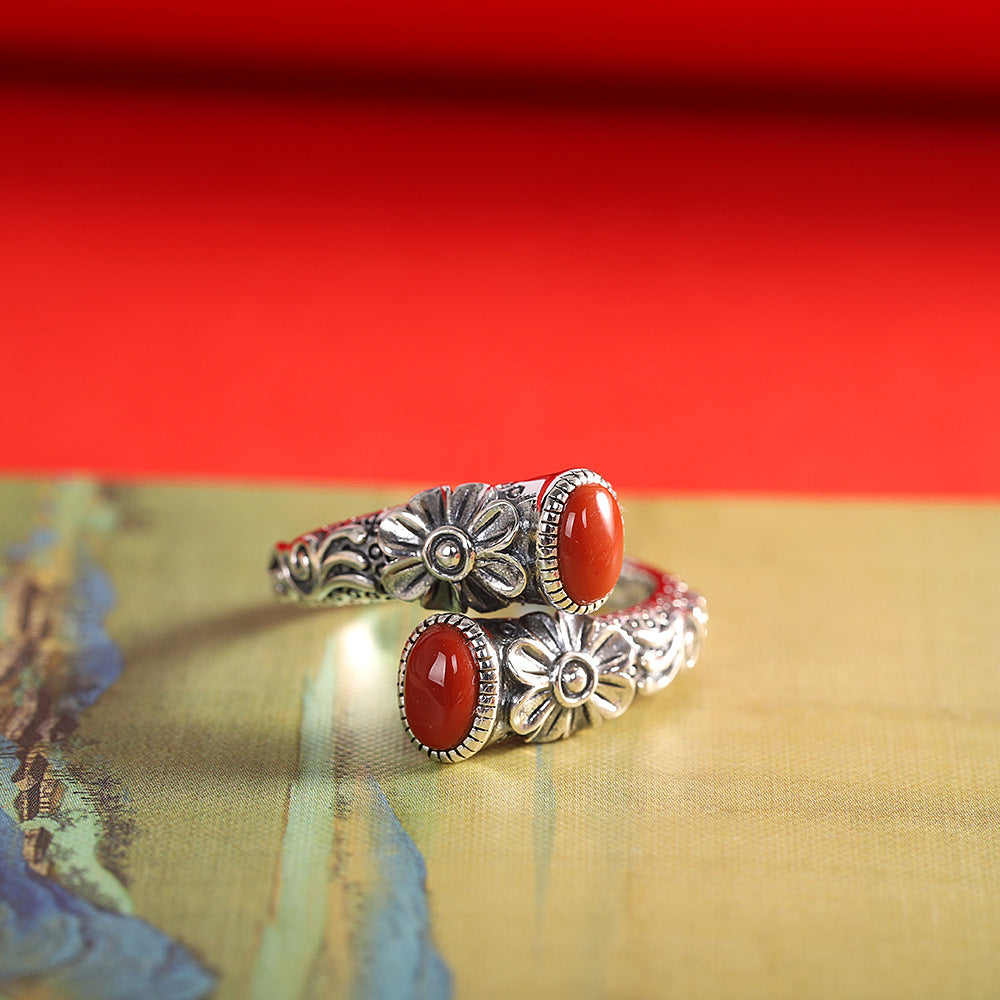 Retro-Ring mit Südlichem Roten Achat