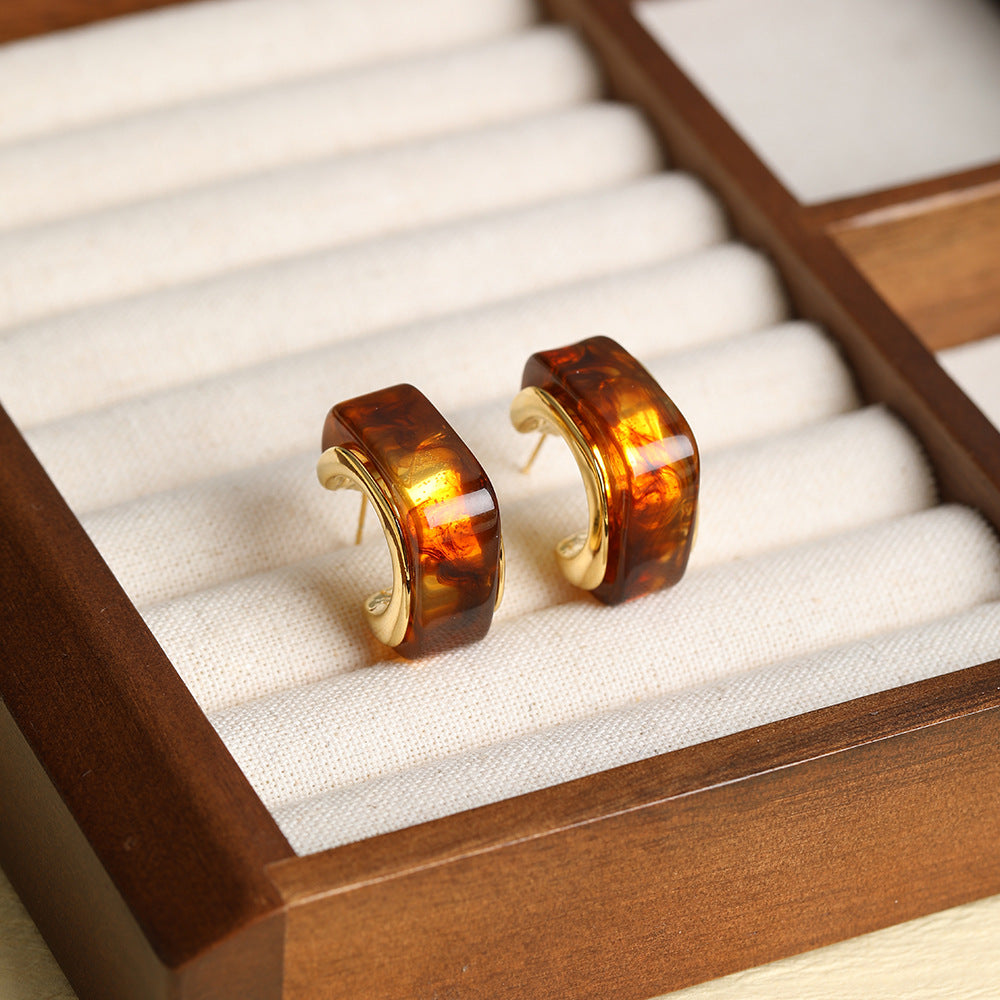 Elegante Bernsteinohrringe