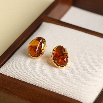 Elegante Bernsteinohrringe