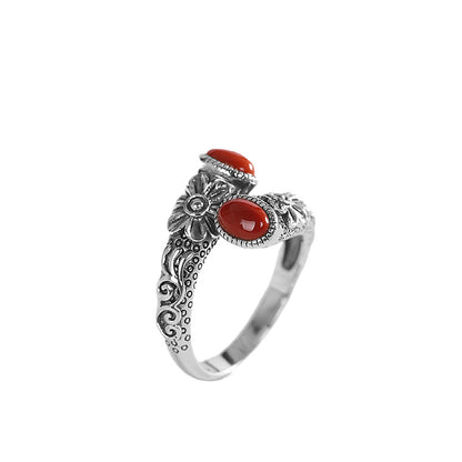 Retro-Ring mit Südlichem Roten Achat